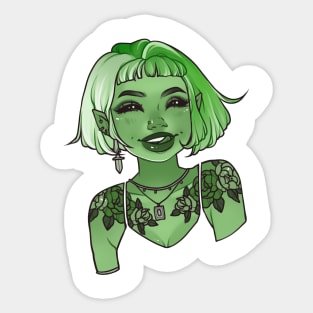 Inked Girl Sticker